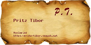 Pritz Tibor névjegykártya